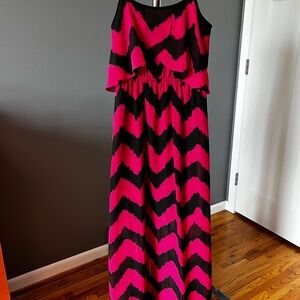 No Boundaries Pink and Black Dress